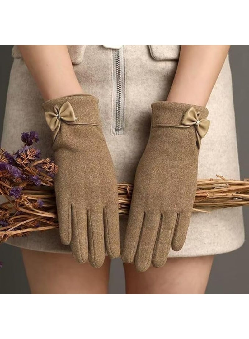 YOUGE Women's Gloves Winter Thickened Warm Gloves Cycling Gloves Plush Lined Cold Weather Winter Gifts - Image 1